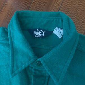 Woolrich Men's Long Sleeve Shirt - Teal/Green Great Warm Classic Ready to Wear